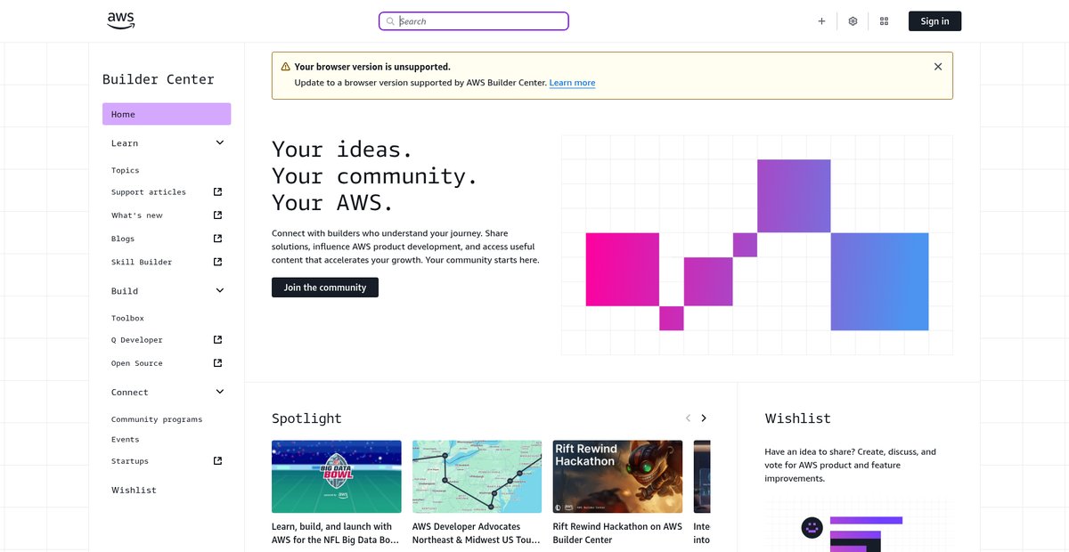Web Hosting - Amazon Web Services (AWS) Screenshot