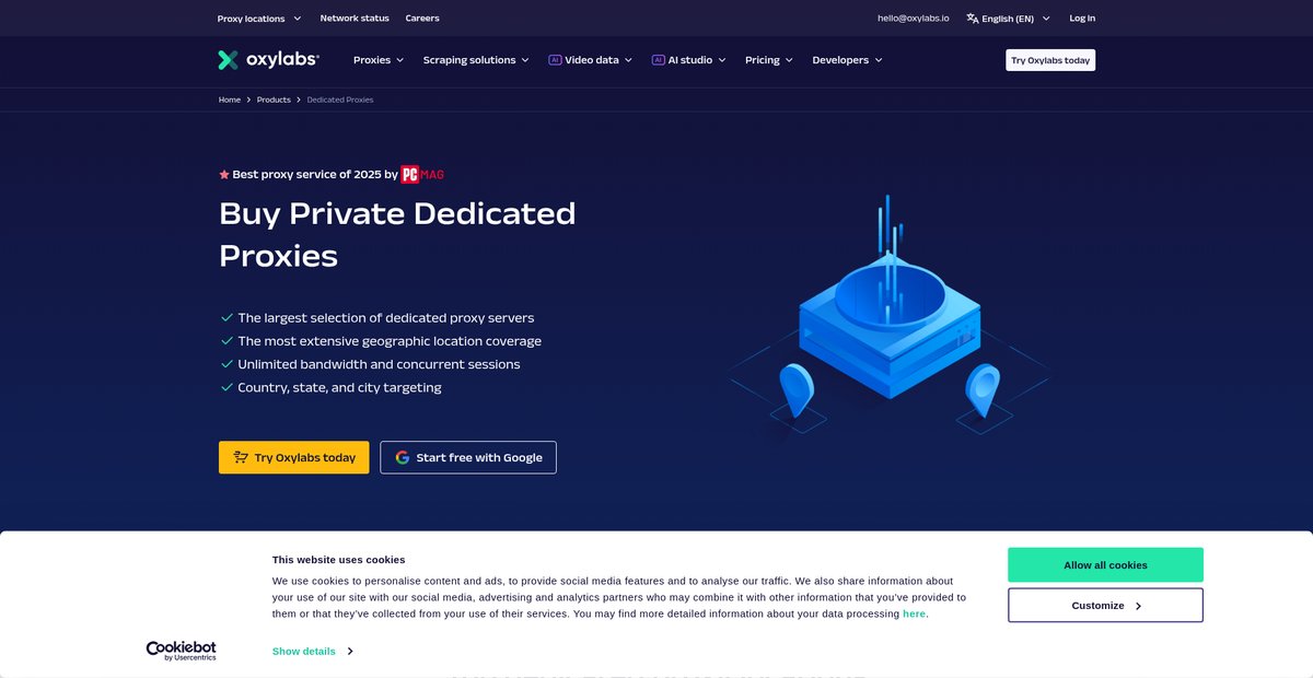 Buy Private Dedicated Proxies Screenshot