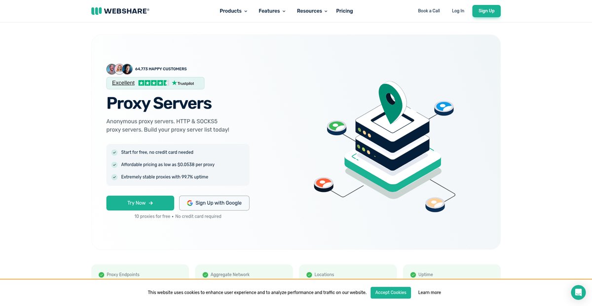 Buy Proxy Servers | 100 Proxies for $2.99 Screenshot