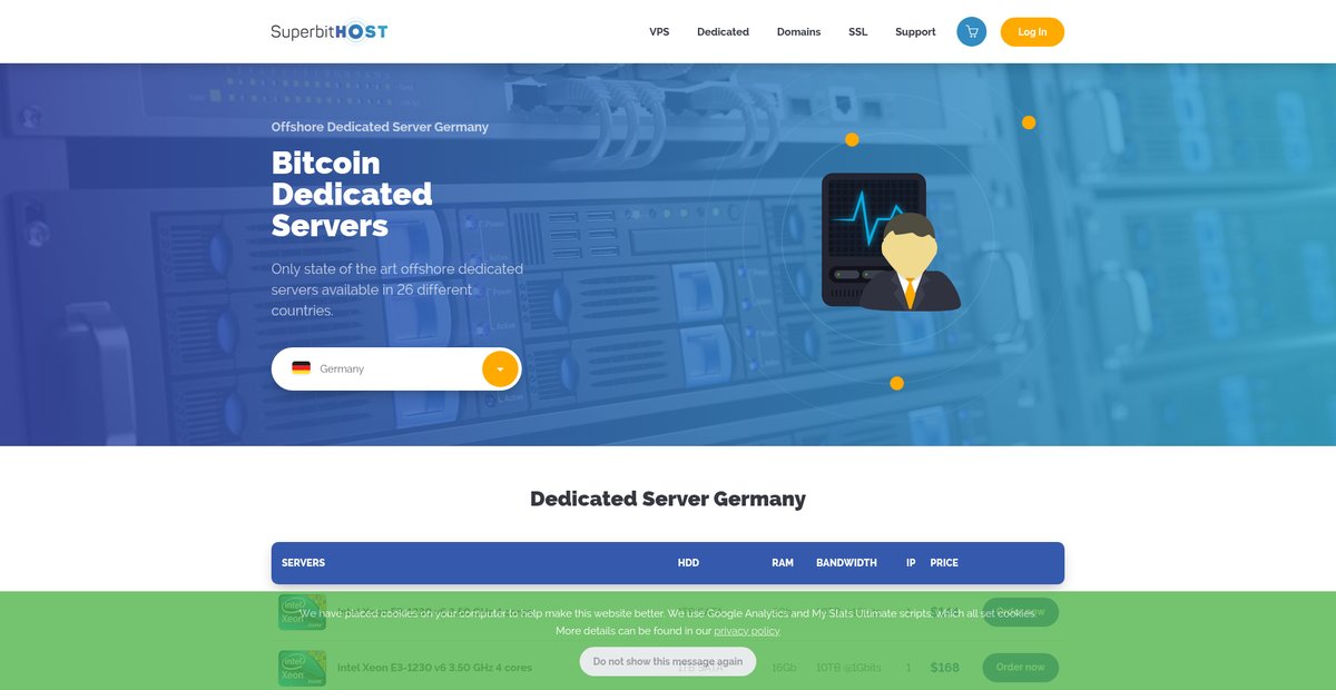 Offshore Dedicated Server Germany Screenshot
