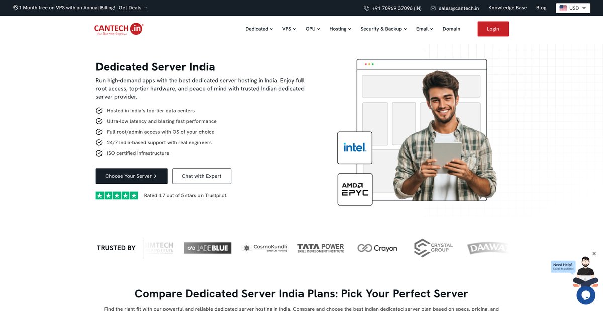 Best Dedicated Server India - Cantech Screenshot