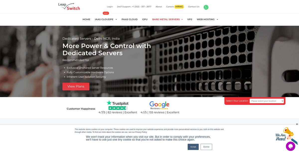Dedicated Server India | Free Trial Available Screenshot