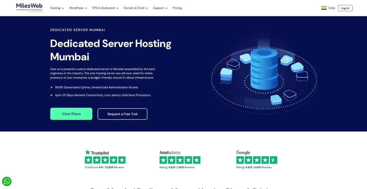 Dedicated Server Mumbai | Free Server Trial Screenshot