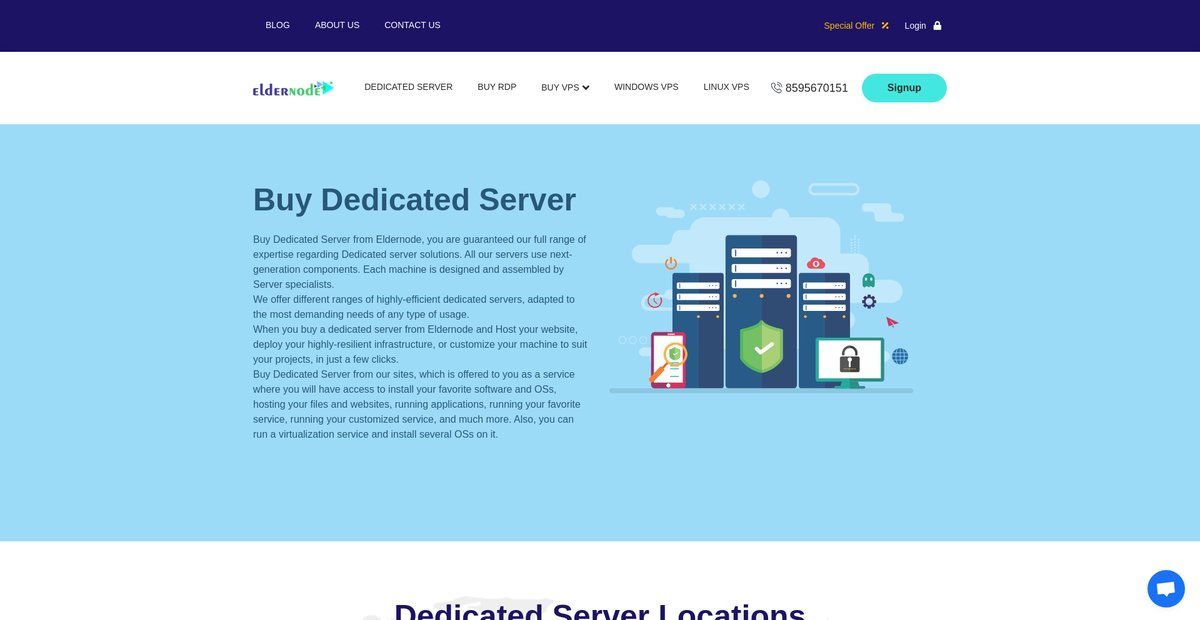 Buy Dedicated server Screenshot
