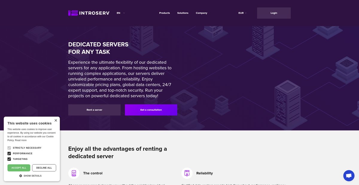 Buy Dedicated Servers Now For Any Task Screenshot