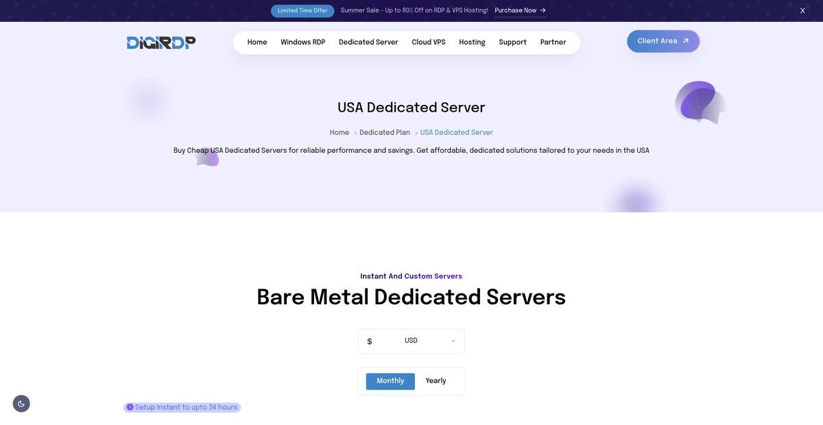 Buy USA Dedicated Server - Cheap USA Dedicated Server Screenshot