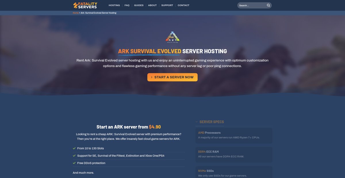 Ark: Survival Evolved Server Hosting Screenshot