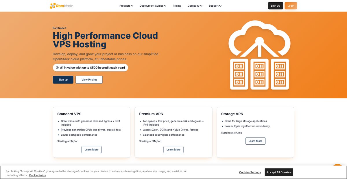 Affordable Cloud VPS Hosting Solutions | RamNode® Screenshot
