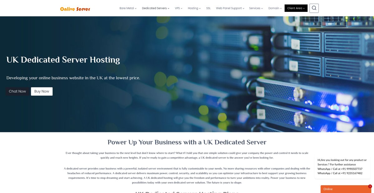 UK Dedicated Server - Windows & Linux Support Screenshot