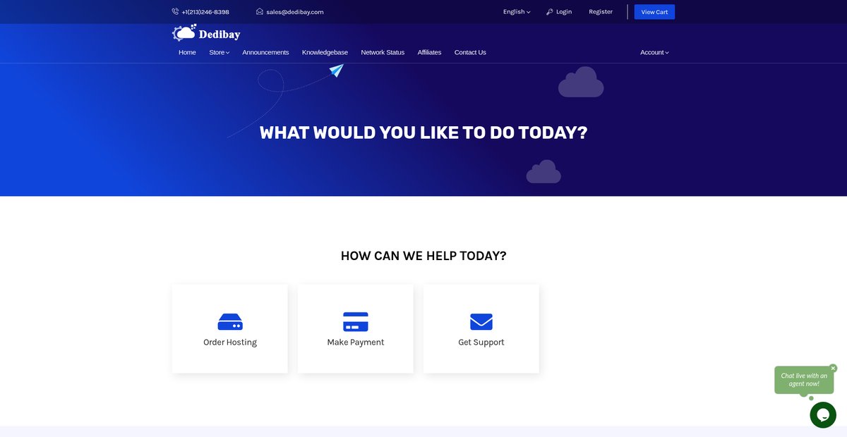 Portal Home - Dedibay Screenshot