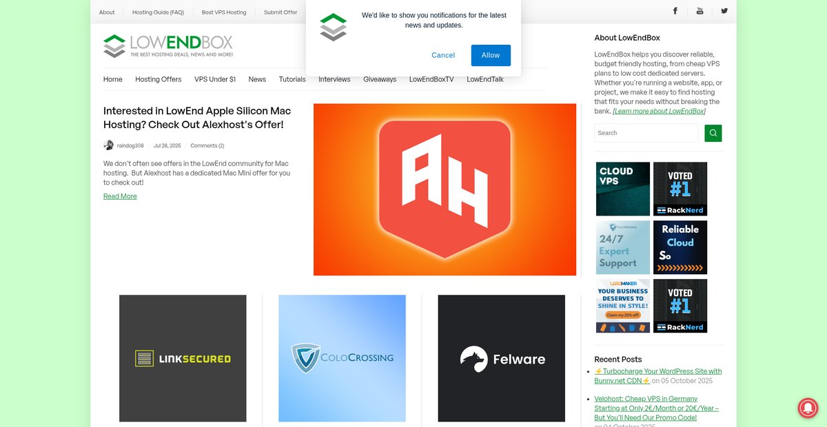 Cheap VPS, Hosting and Dedicated Server Deals Screenshot