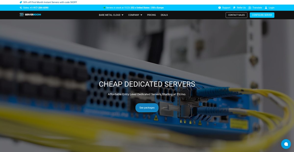 Cheap Dedicated Servers | SSD Servers Starting at $5/mo Screenshot