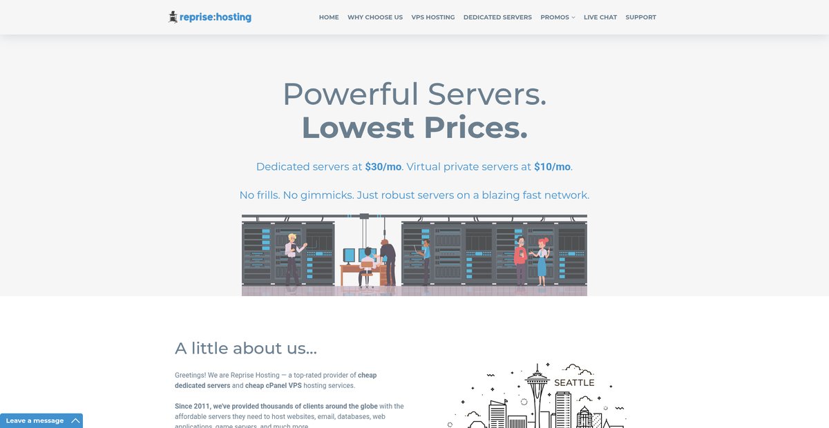 Cheap Dedicated Servers and VPS Hosting with cPanel Screenshot
