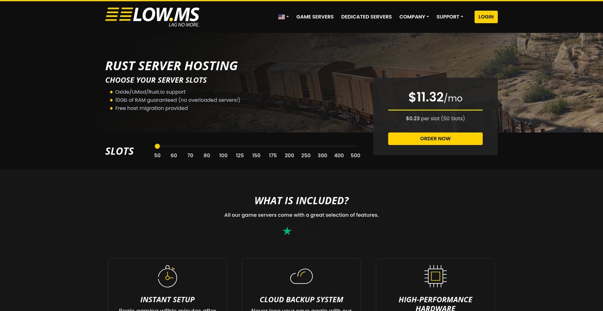 Rust Server Hosting Screenshot