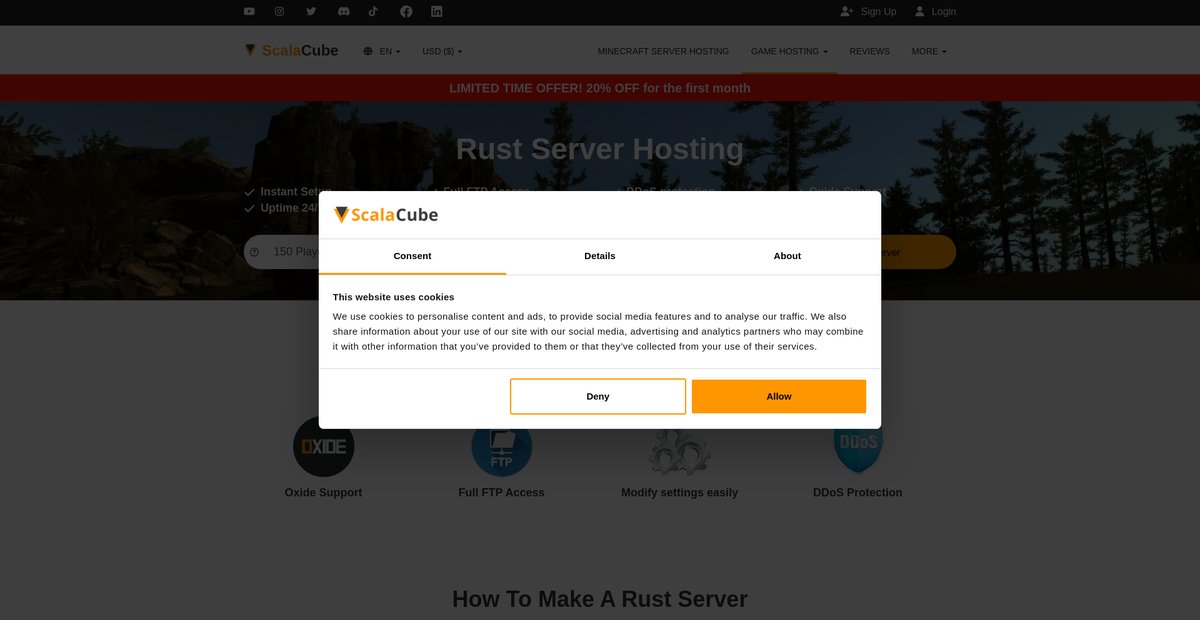 Rust Server Hosting Screenshot