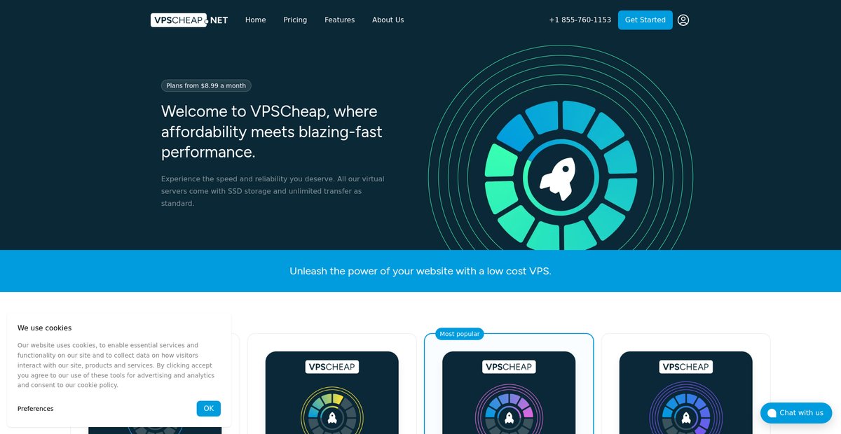 VPSCheap | Affordable VPS Hosting Screenshot