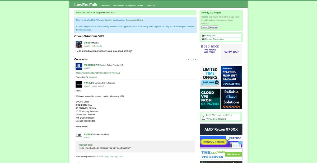 Cheap Windows VPS Screenshot