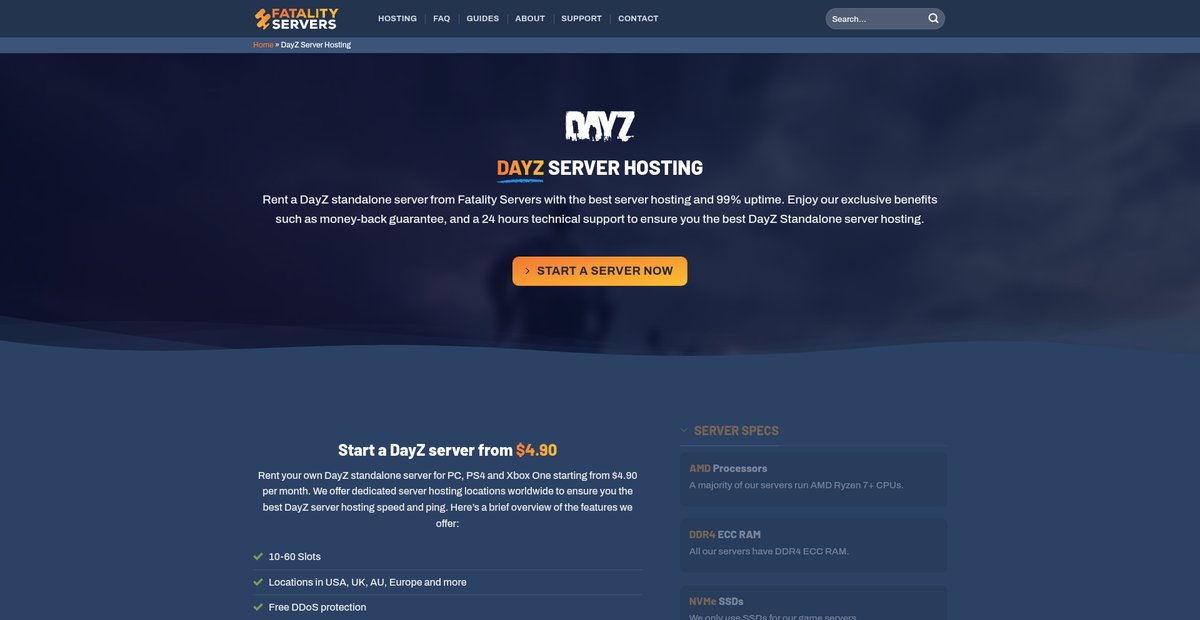 DayZ Server Hosting from $5/Month Screenshot