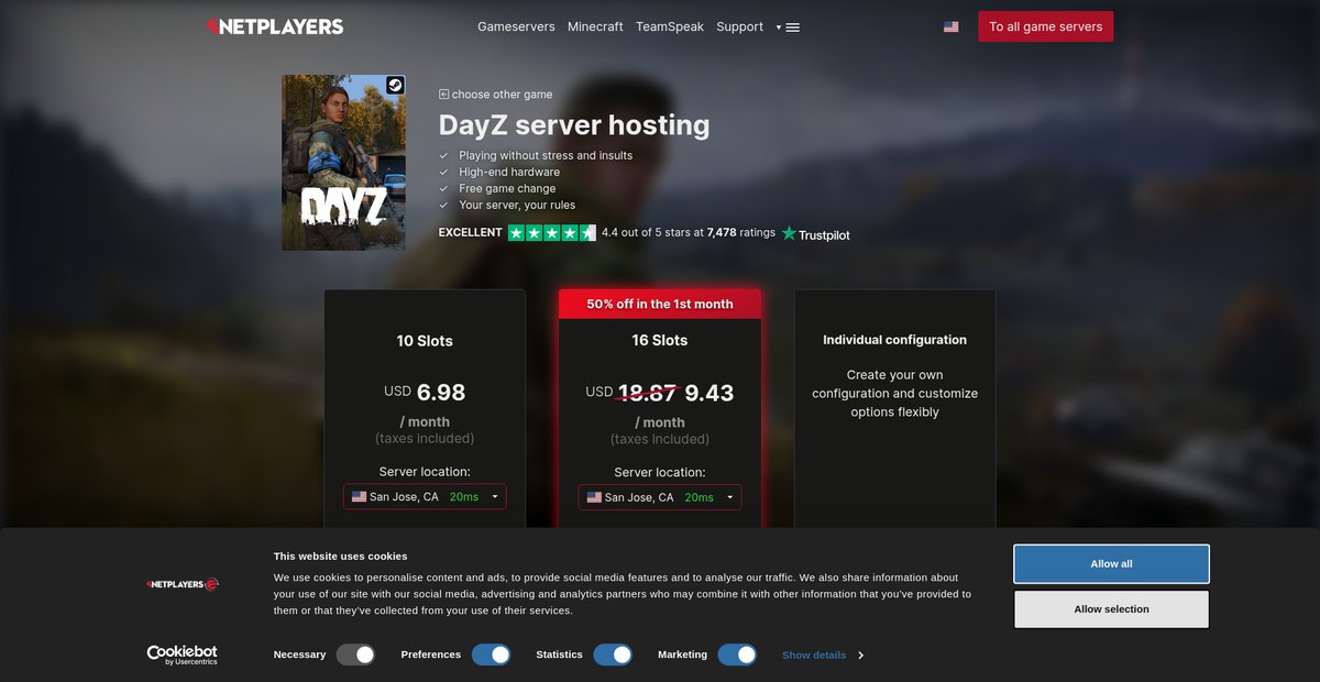 DayZ Server hosting from USD6.98/month Screenshot