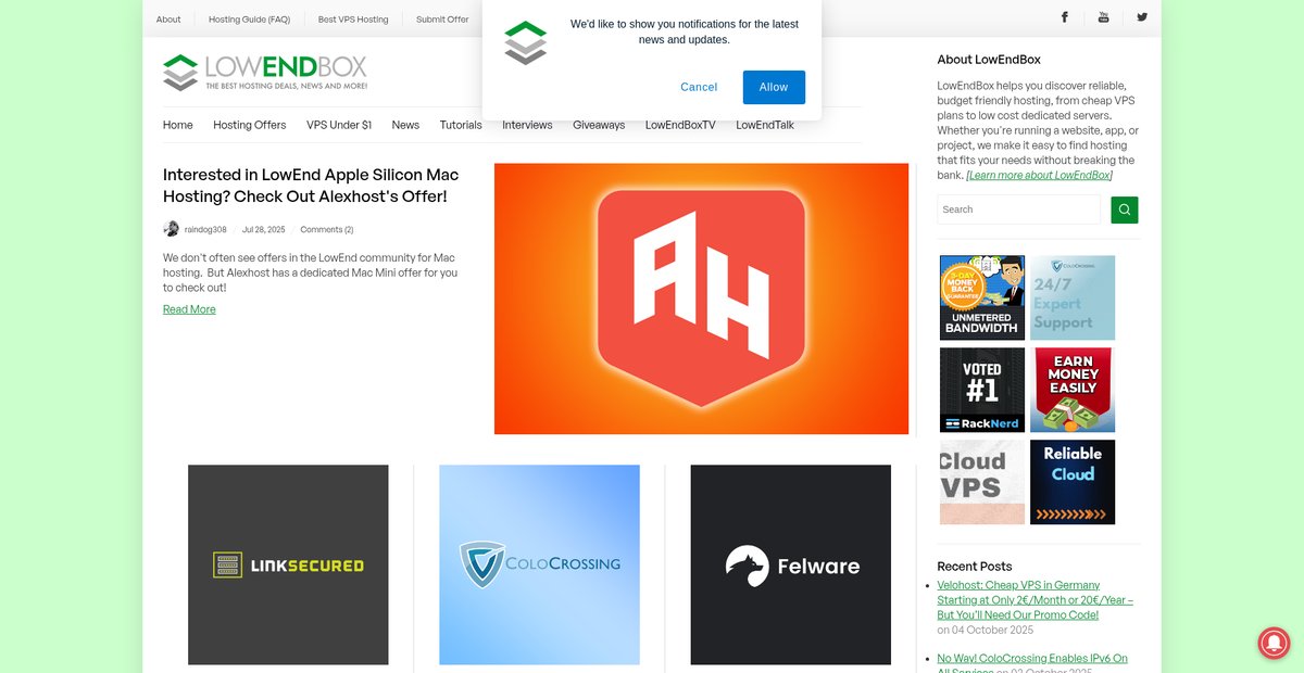 Cheap VPS, Hosting and Dedicated Server Deals Screenshot