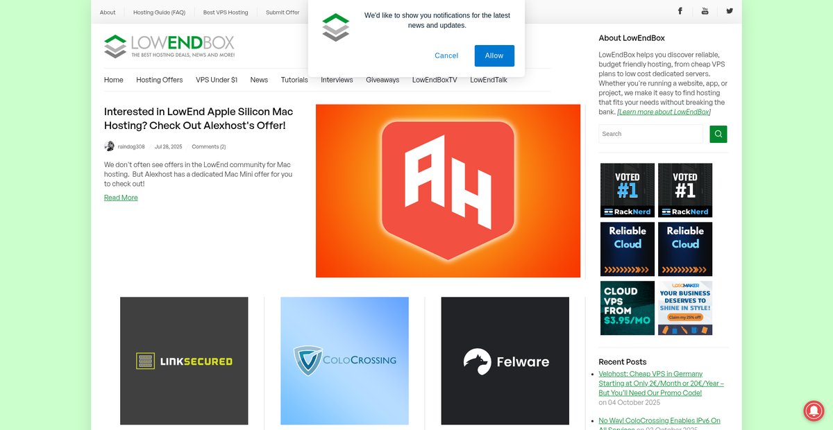 Cheap VPS, Hosting and Dedicated Server Deals Screenshot