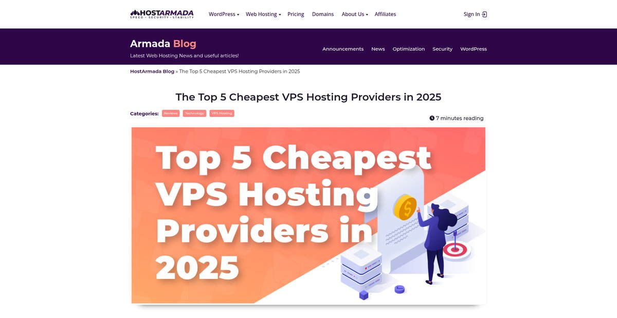 The Top 5 Cheapest VPS Hosting Providers in 2025 Screenshot