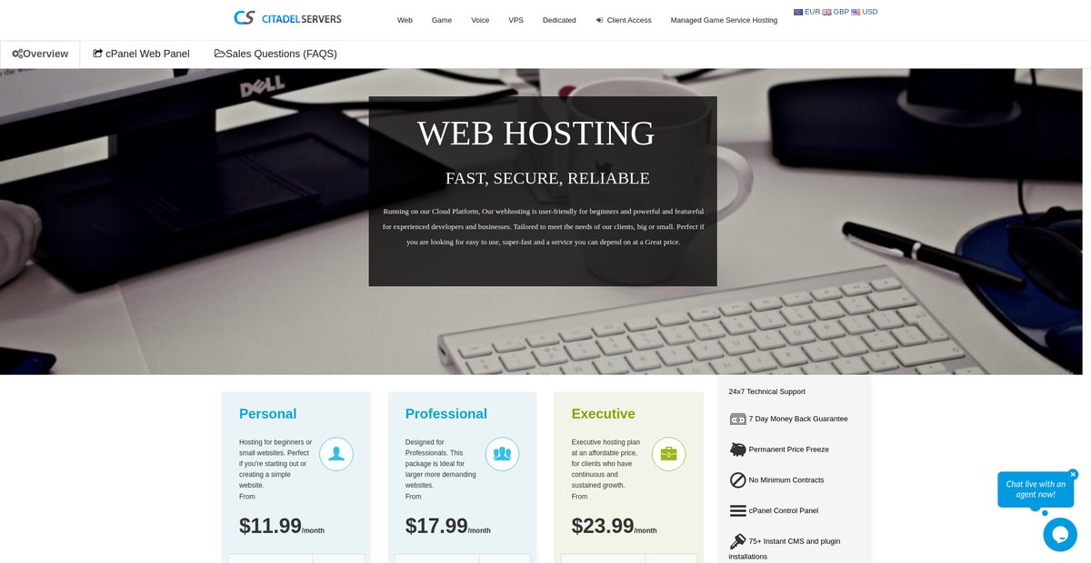 Great Web hosting for all your personal & professional needs Screenshot