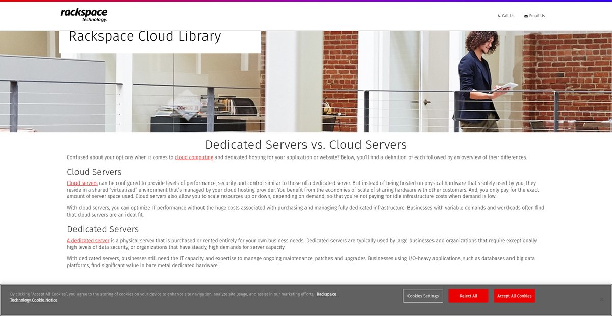 Cloud Server vs Dedicated Server Comparison Screenshot