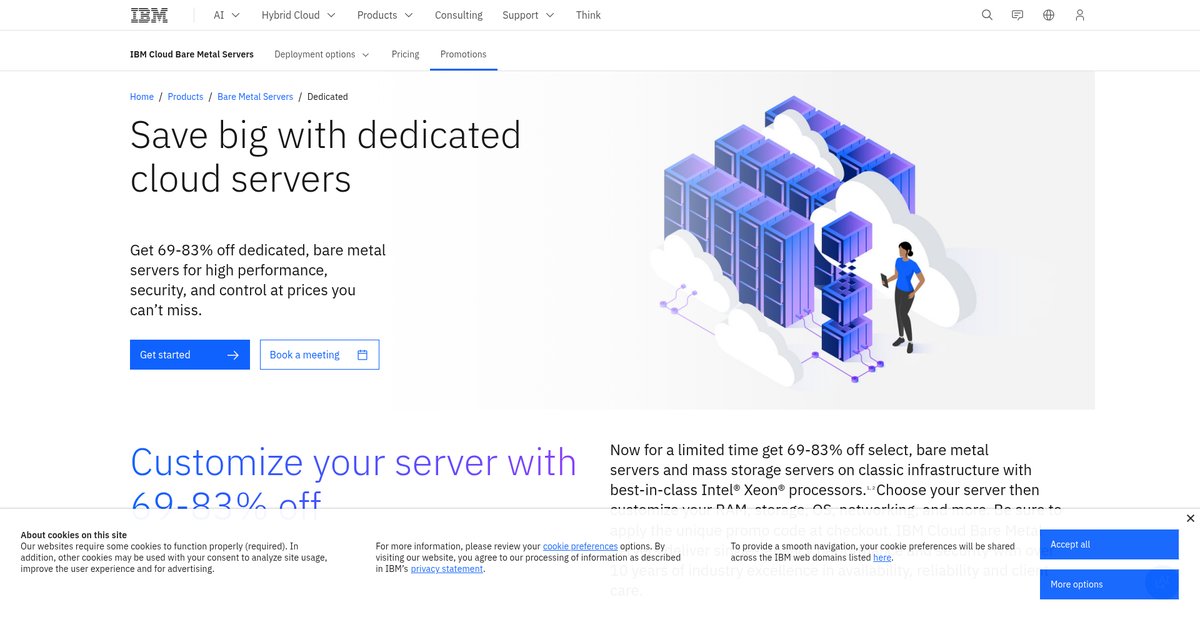 Dedicated server hosting solutions Screenshot