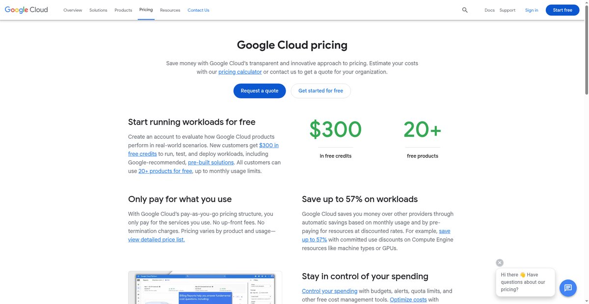 Pricing Overview Screenshot