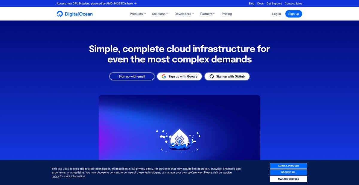 DigitalOcean | Cloud Infrastructure for Developers Screenshot