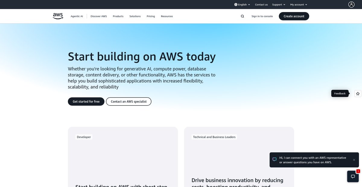 Cloud Computing Services - Amazon Web Services (AWS) Screenshot