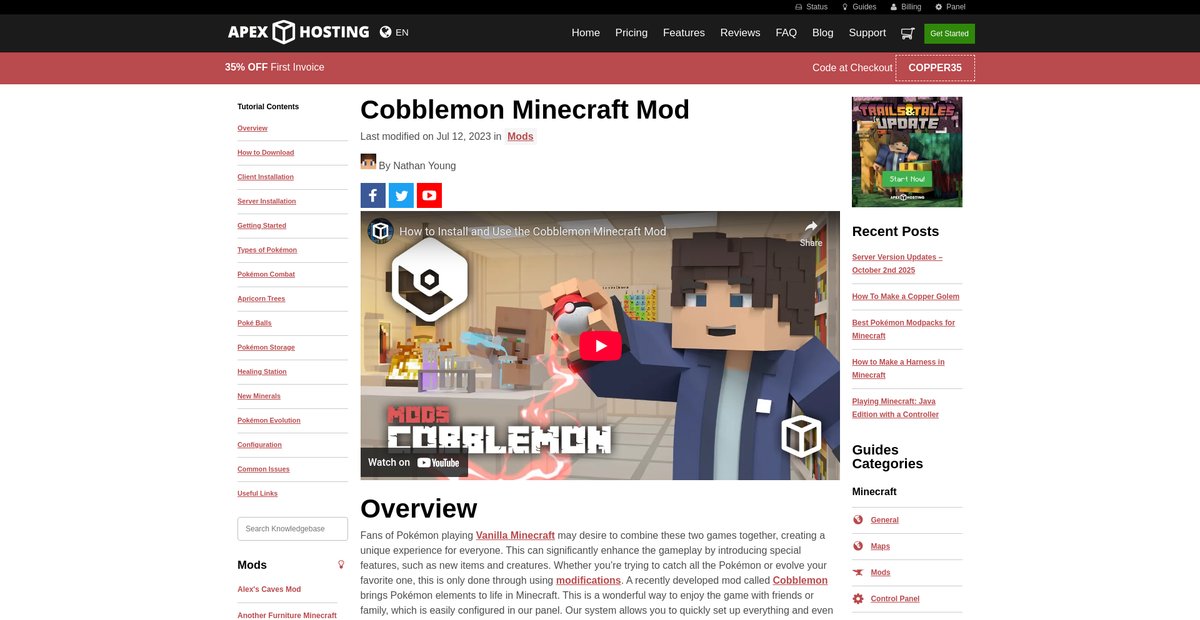Cobblemon Minecraft Mod Screenshot