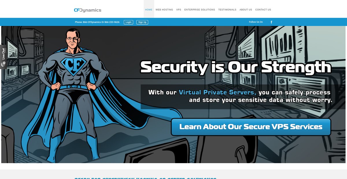 Ready for superhuman hosting or server solutions? Screenshot