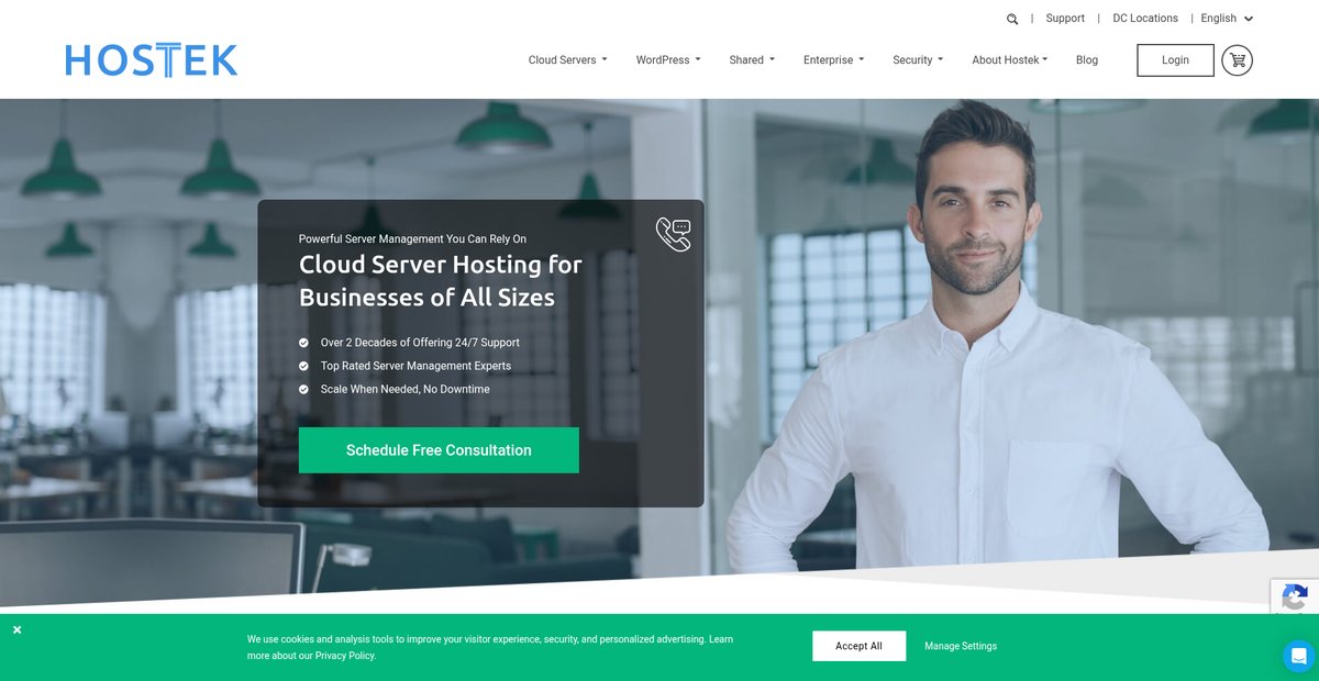 HOSTEK | Shared, VPS, & Reseller Hosting Provider Screenshot