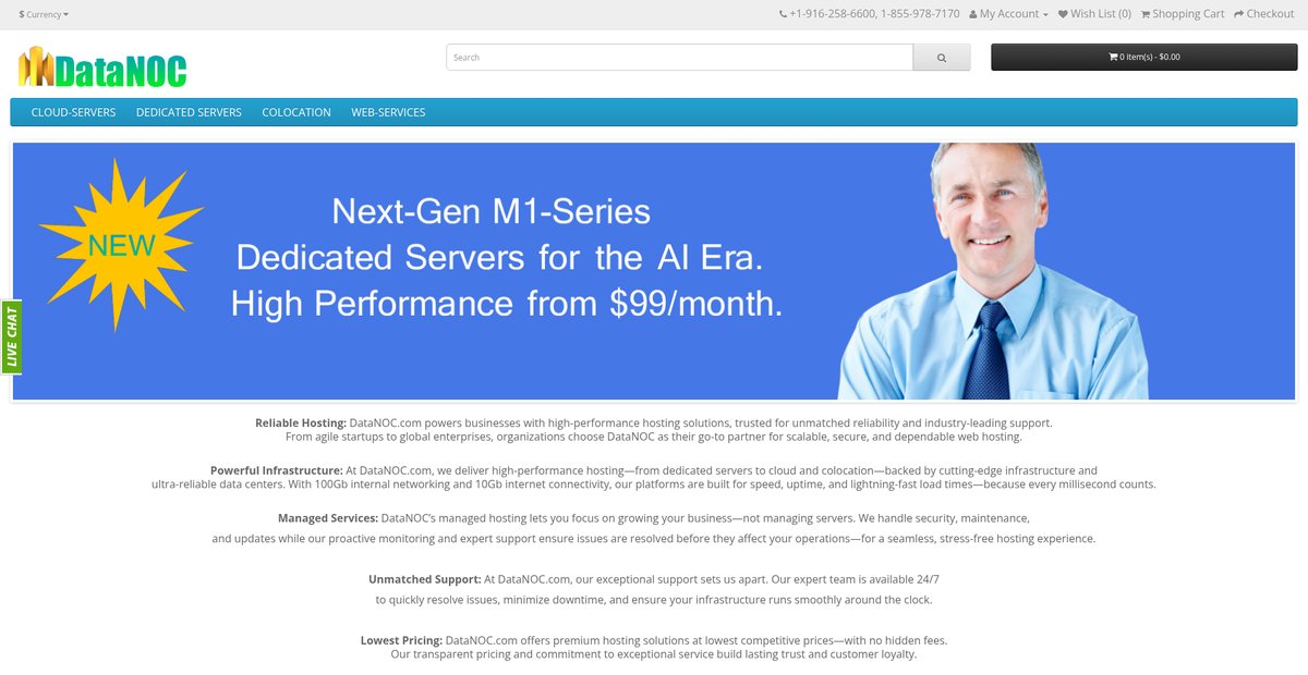 "Reliable Data Center Solutions | Datanoc.com" Screenshot