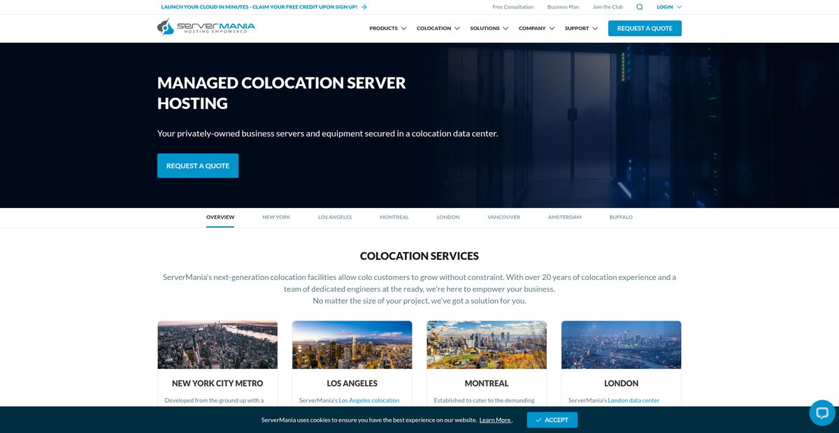 Colocation Directory - ServerLIFT® Screenshot
