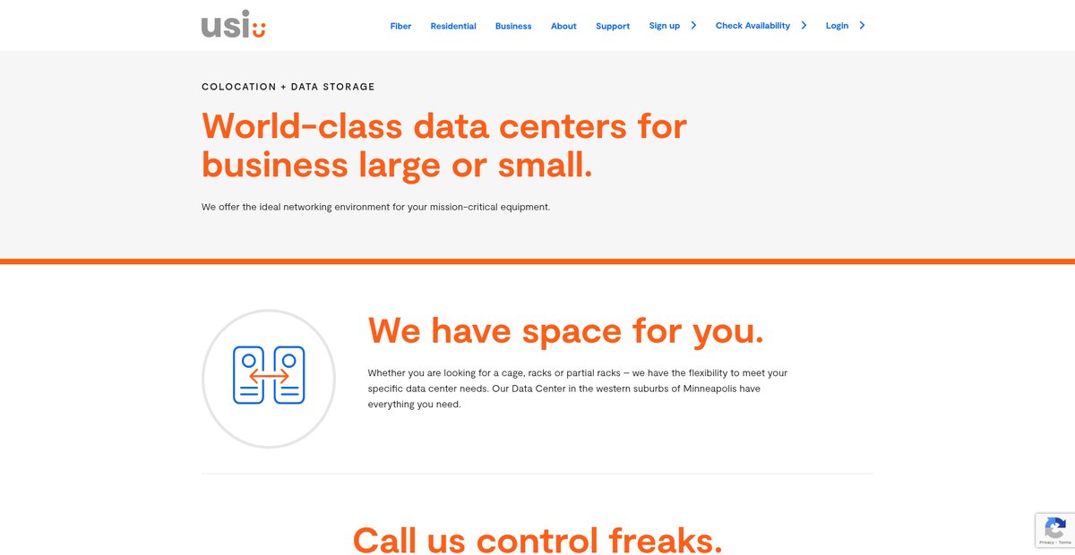 USI Fiber Internet Screenshot