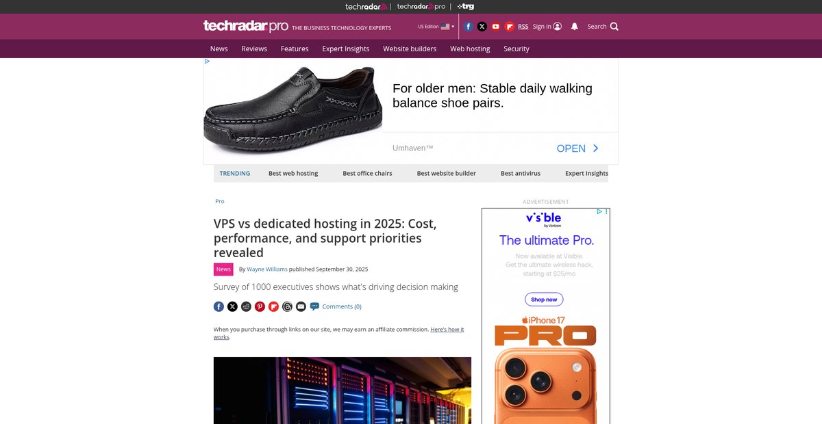 VPS vs dedicated hosting in 2025: Cost, performance, and ... Screenshot