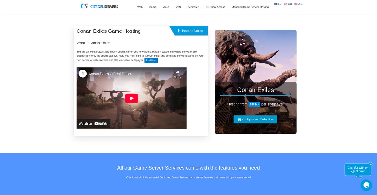 Conan Exiles Game Server Hosting Screenshot