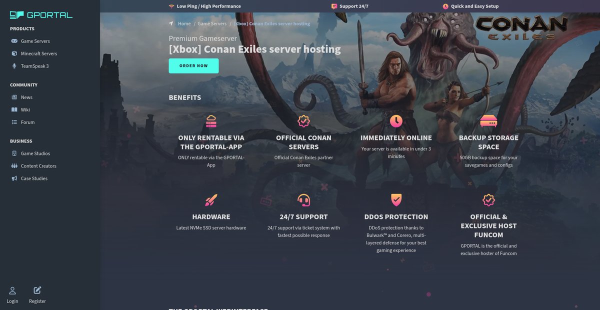 [Xbox] Conan Exiles server hosting ➜ Rent your g-portal.com Gameserver Screenshot
