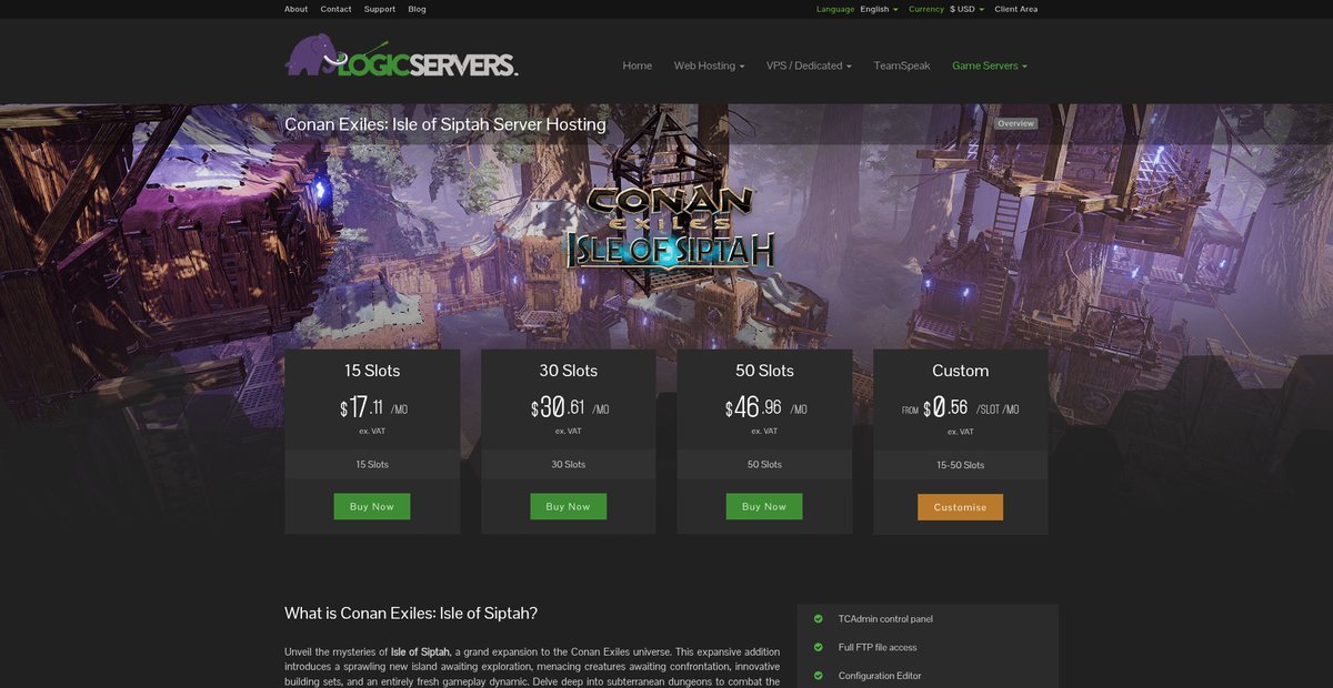 Conan Exiles: Isle of Siptah Server Hosting | LogicServers Screenshot