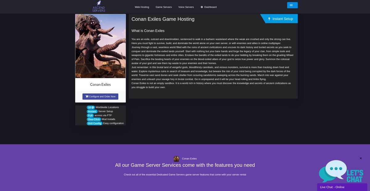 Conan Exiles Game Server Hosting Screenshot