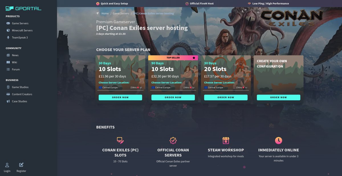 Conan Exiles server hosting ➜ Rent your g-portal.com ... Screenshot