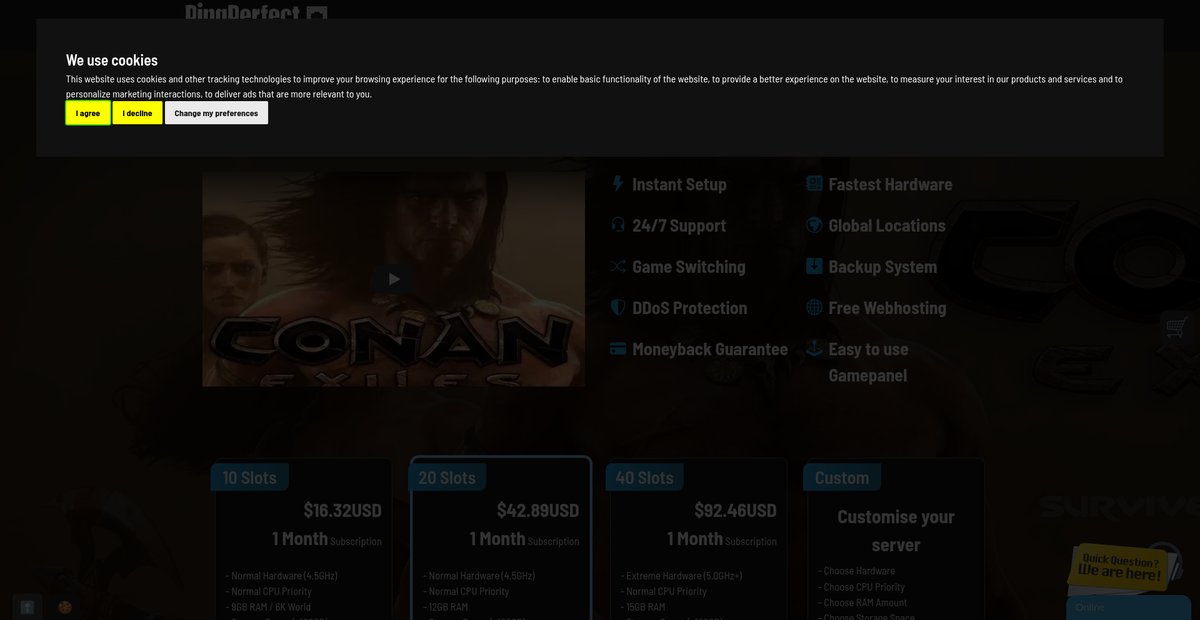 CONAN EXILES Game Server Hosting Screenshot