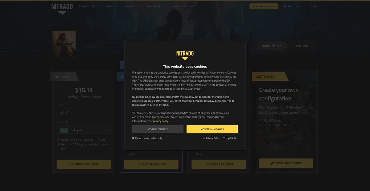 Conan Exiles Server Rental - DLC & Update Support Screenshot
