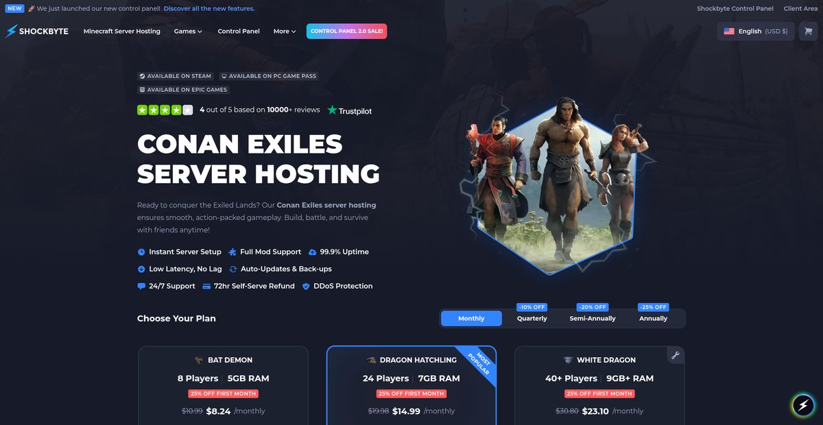 Conan Exiles Server Hosting Screenshot