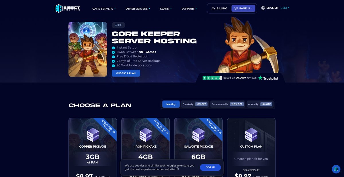 Core Keeper Server Hosting | 24/7 Support Screenshot