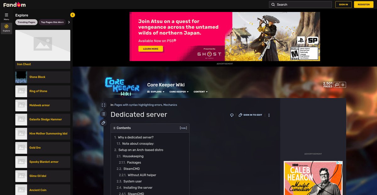 Dedicated server | Core Keeper Wiki - Fandom Screenshot
