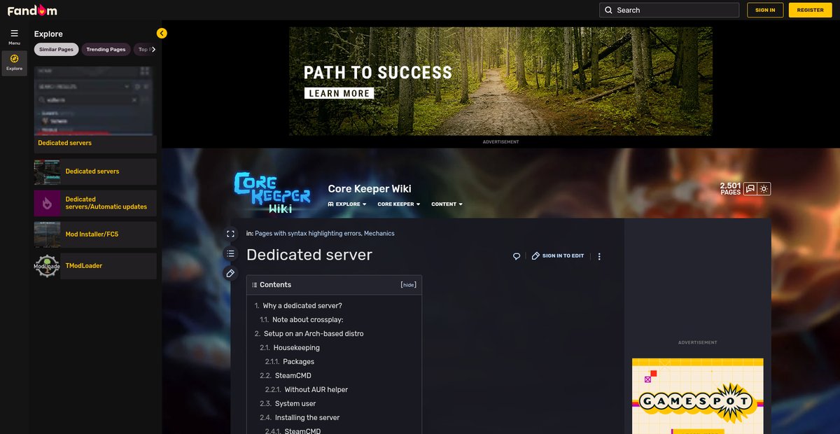 Dedicated server | Core Keeper Wiki - Fandom Screenshot